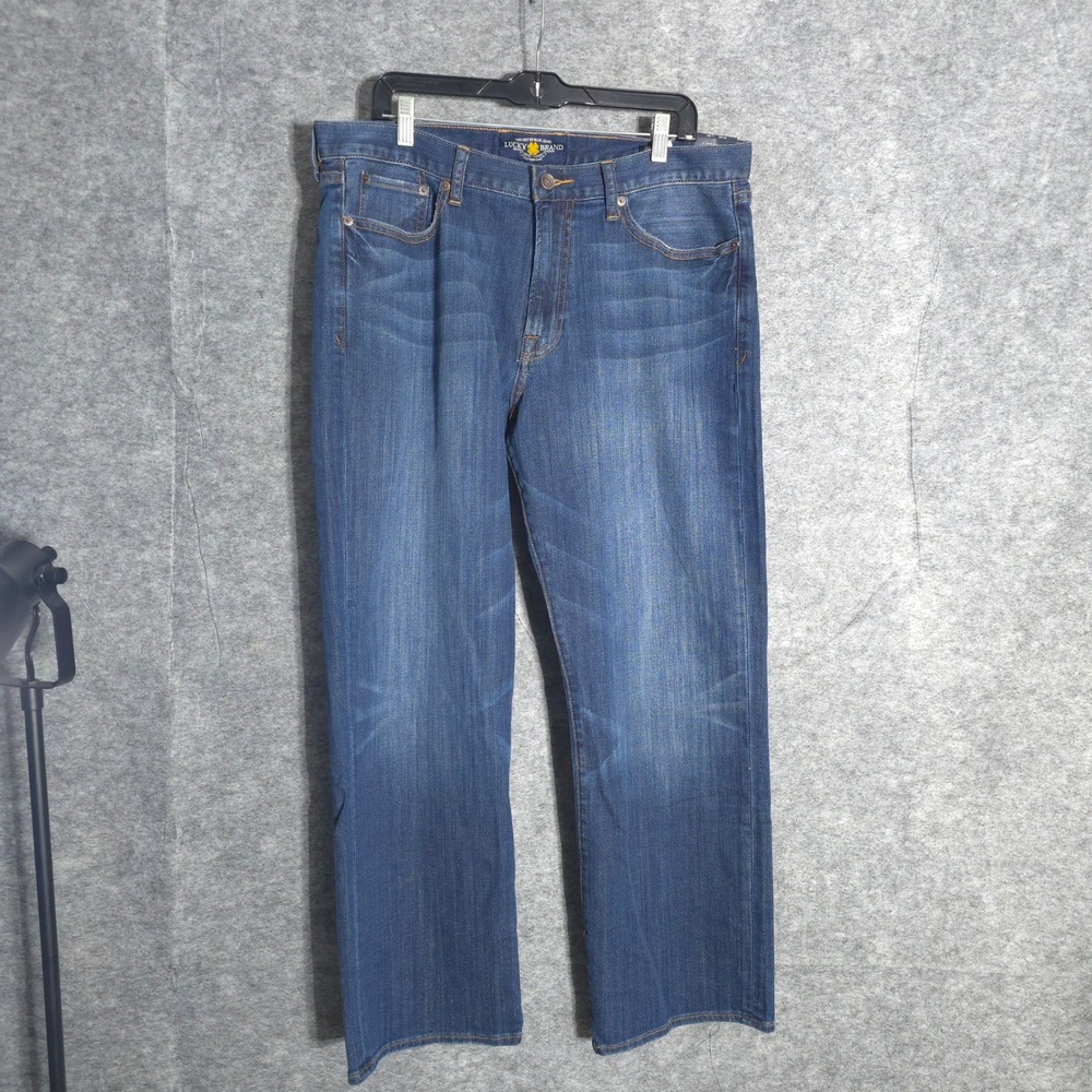 Lucky Brand 361 Vintage Straight Mens 36x30 Blue Denim Stretch Jeans Cowboy